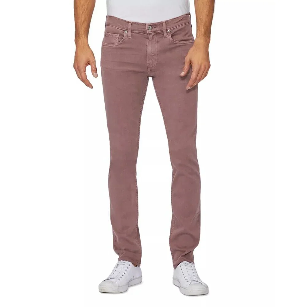 NWT New PAIGE Lennox Slim Fit Jeans in Vintage Twilight Rouge Size 40